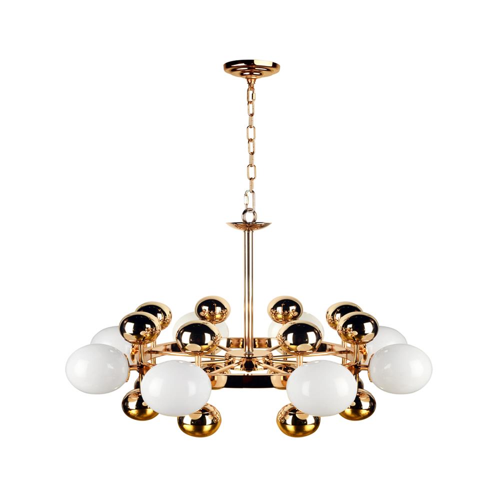 ไฟช่อ LUMAX 01-02858 สีทอง/ขาว 8 หัว