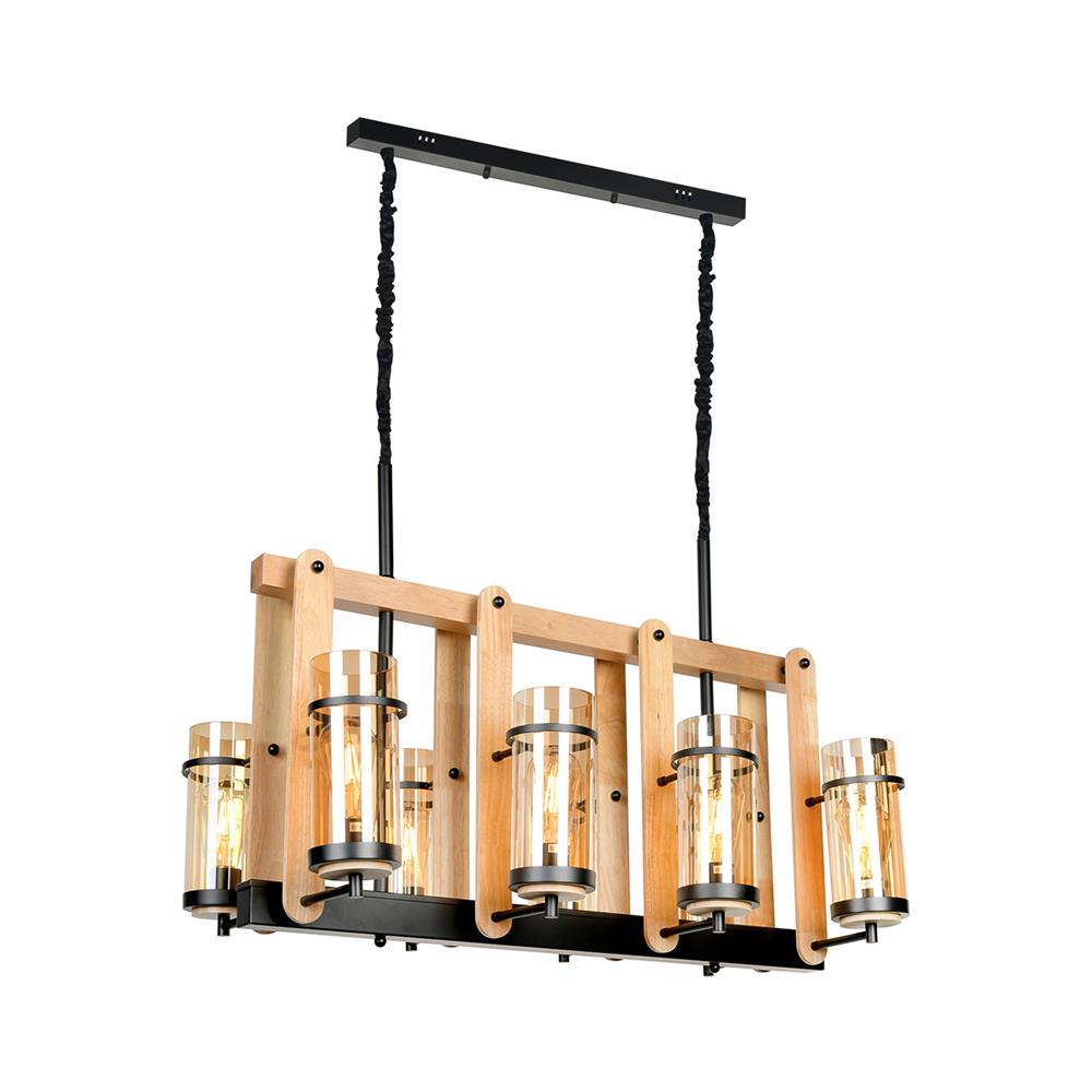 ไฟช่อ L&E 01-03068 สีน้ำตาล/ดำ 8 หัว