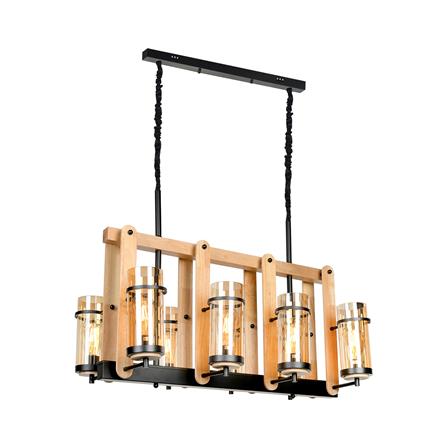 ไฟช่อ L&E 01-03068 สีน้ำตาล/ดำ 8 หัว_0