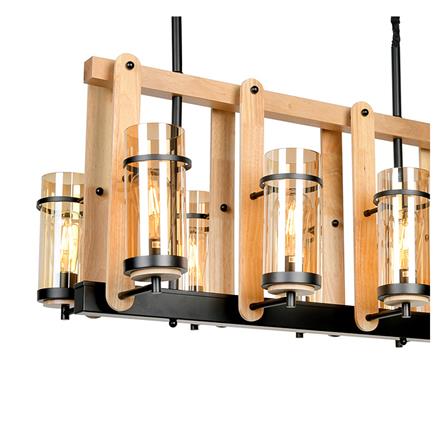 ไฟช่อ L&E 01-03068 สีน้ำตาล/ดำ 8 หัว_1