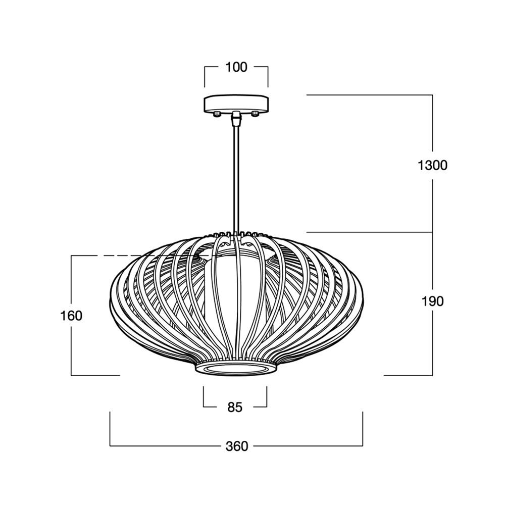 ไฟช่อ LUMAX 01-02976 สีน้ำตาล/ขาว 1 หัว