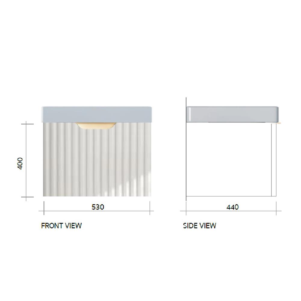 เคาน์เตอร์แขวนผนัง COTTO V00181NWH สีขาว