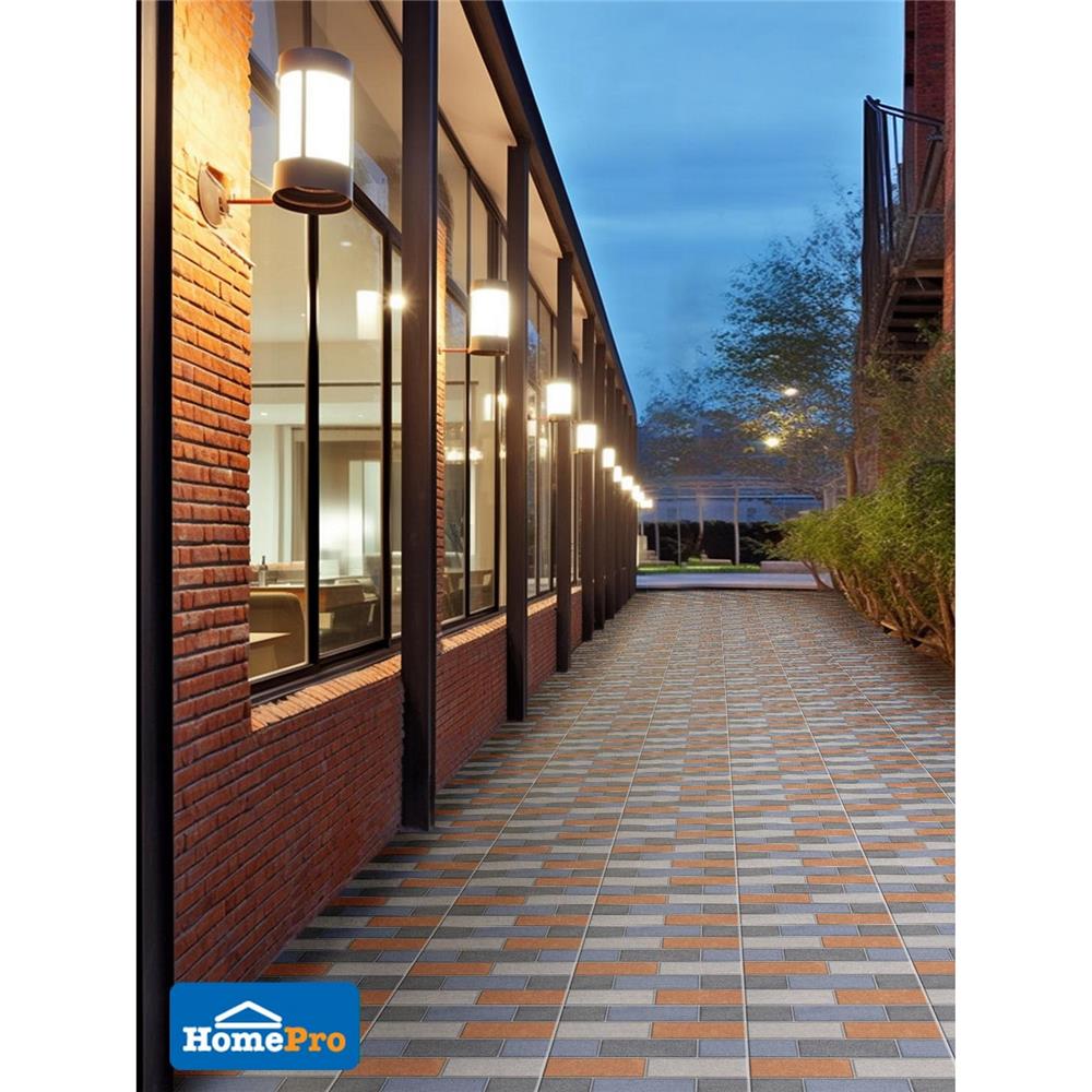 กระเบื้องพื้น 16x16 นิ้ว ภูผา อิฐล้อม มิกซ์ เทา PM 0.96 ตร.ม.