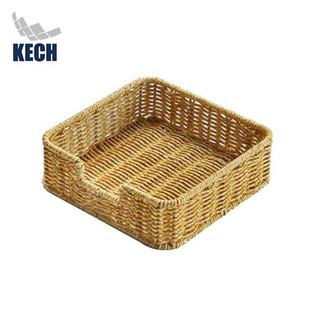 ตะกร้าถาดหวายเทียมอเนกประสงค์ 23x23 ซม. KECH_1