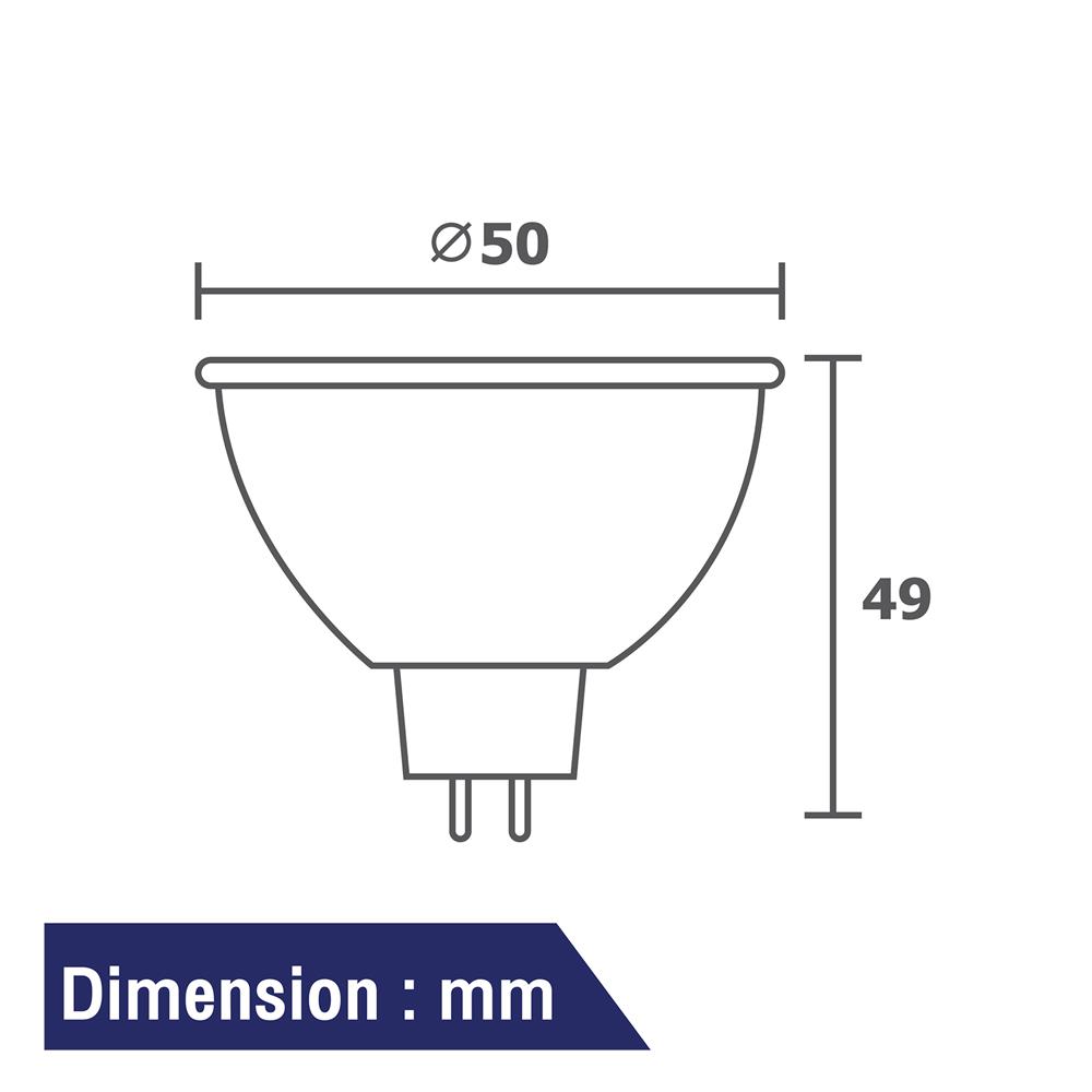 หลอด LED MR16/PAR DAISY 7 วัตต์ WARM WHITE GU5.3