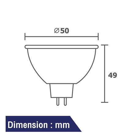 หลอด LED MR16/PAR DAISY 7 วัตต์ WARM WHITE GU5.3_3