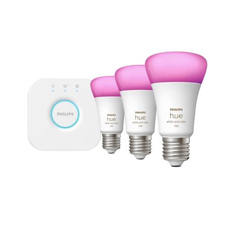 ชุดหลอด LED PHILIPS A60 HUE 9.5 วัตต์ RGB E27 แพ็ก 3 ชิ้น