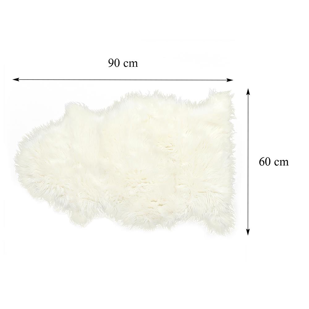 พรมขนแกะเทียม BENETTA ALICIA 60X90 ซม. สีขาว