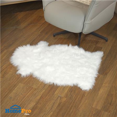 พรมขนแกะเทียม BENETTA ALICIA 60X90 ซม. สีขาว_4