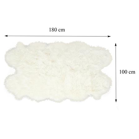พรมขนแกะเทียม BENETTA ALICIA 100X180 ซม. สีขาว_8