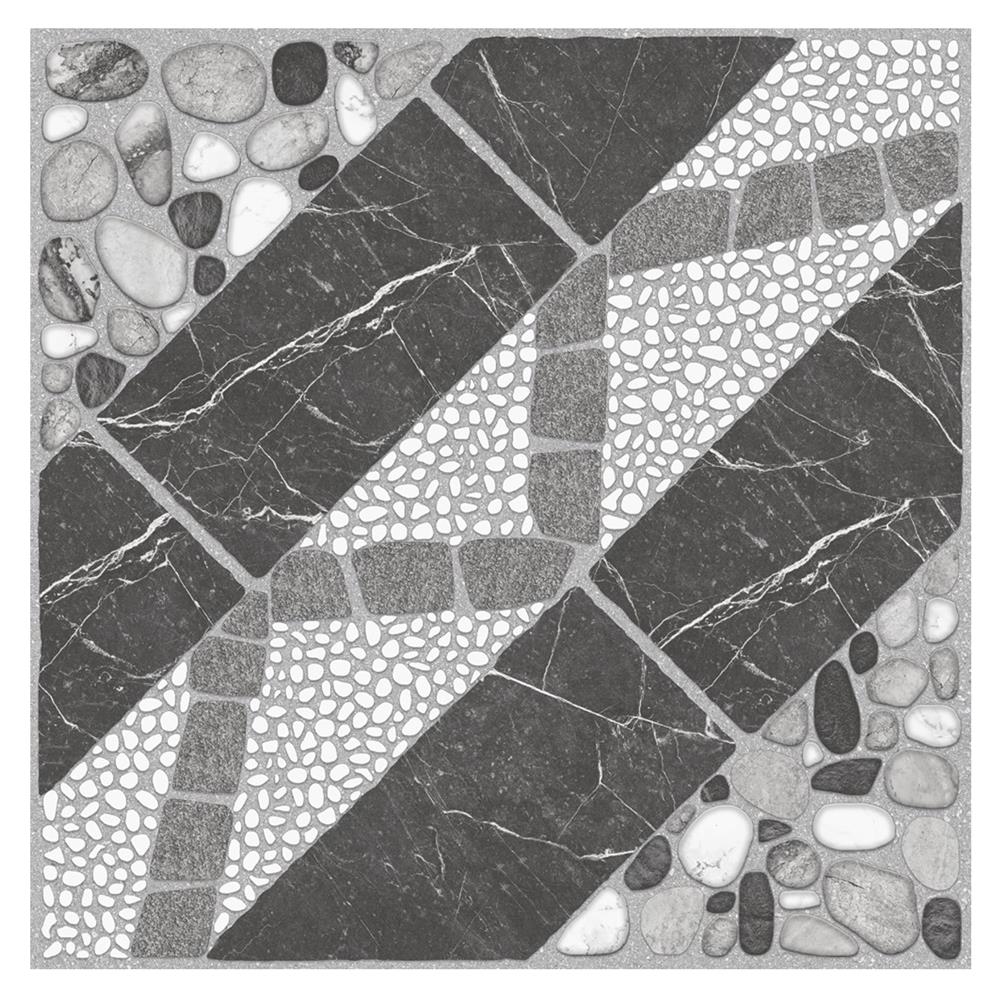 กระเบื้องพื้น 16x16 นิ้ว ภูผา หินเหลี่ยมเพชร เทา PM 0.96 ตร.ม.