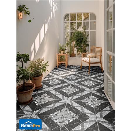 กระเบื้องพื้น 16x16 นิ้ว ภูผา หินเหลี่ยมเพชร เทา PM 0.96 ตร.ม._2