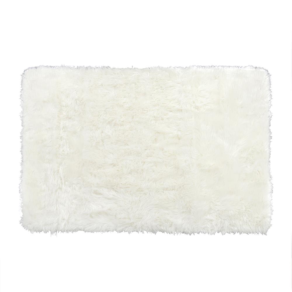 พรมขนแกะเทียม BENETTA ALICIA 150X210 ซม. สีขาว_0