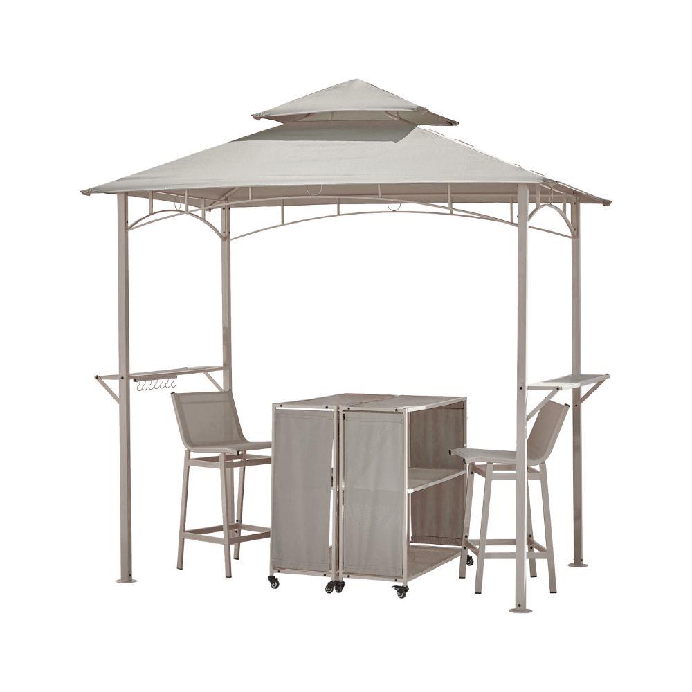 ชุดโต๊ะบาร์ 2 ที่นั่ง SPRING BARISO สีเทา