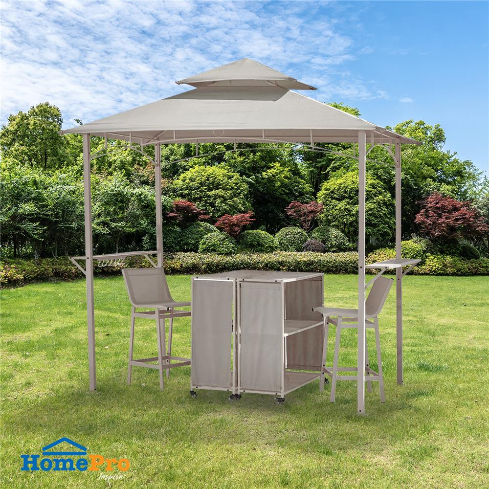 ชุดโต๊ะบาร์ 2 ที่นั่ง SPRING BARISO สีเทา