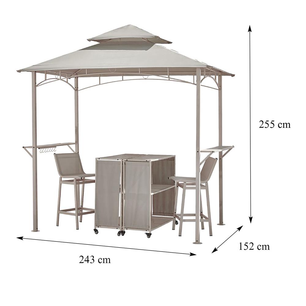 ชุดโต๊ะบาร์ 2 ที่นั่ง SPRING BARISO สีเทา