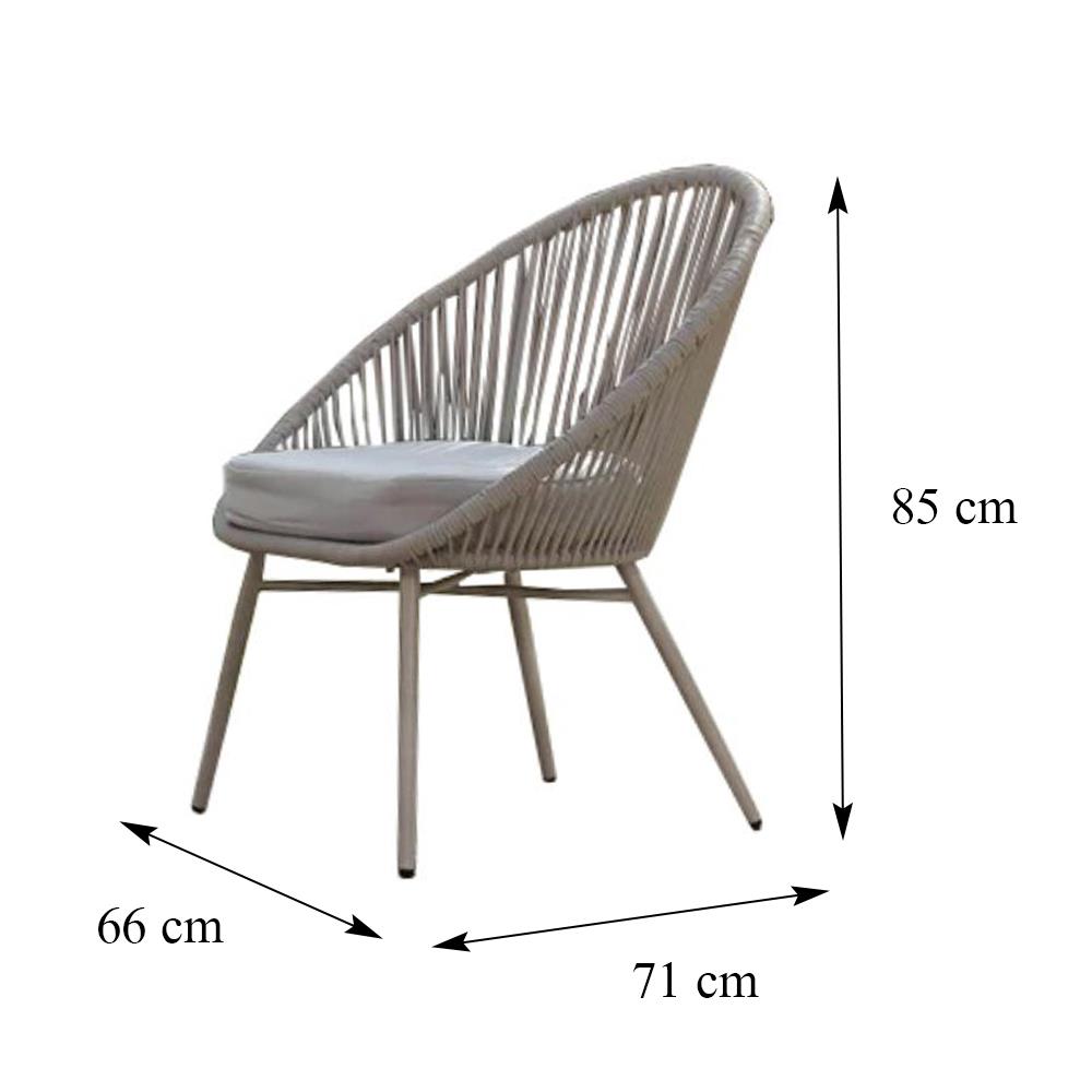 ชุดสนาม 2 ที่นั่ง BENETTA CAMILA สีเทา