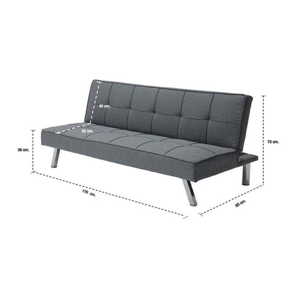 โซฟาเบด 3 ที่นั่ง KONCEPT LODER 19141674 สีเทา