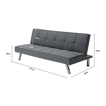 โซฟาเบด 3 ที่นั่ง KONCEPT LODER 19141674 สีเทา_3