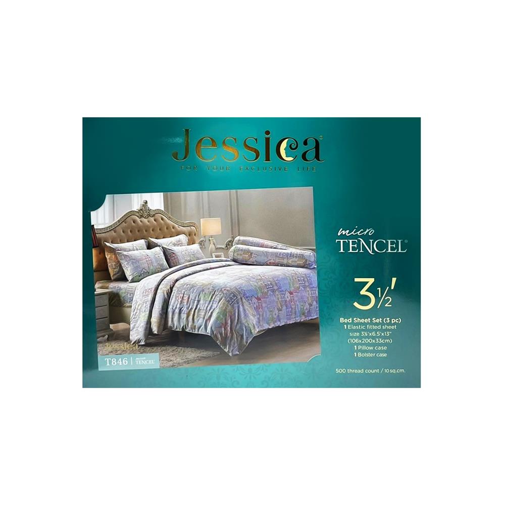 ชุดผ้าปูที่นอน 3.5 ฟุต 3 ชิ้น JESSICA TENCEL 20166-T846