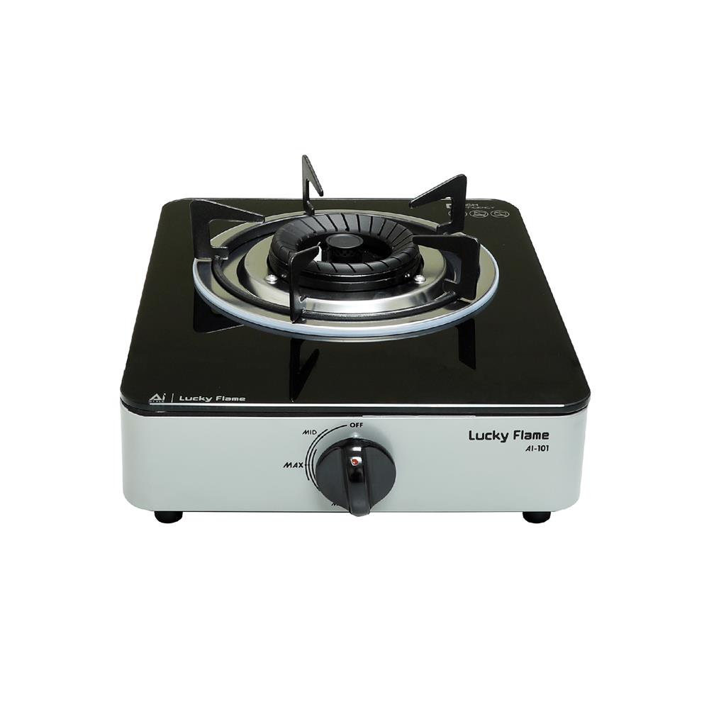 เตาแก๊สตั้งโต๊ะ 1 หัวแก๊ส LUCKY FLAME AI-101 สีเทา