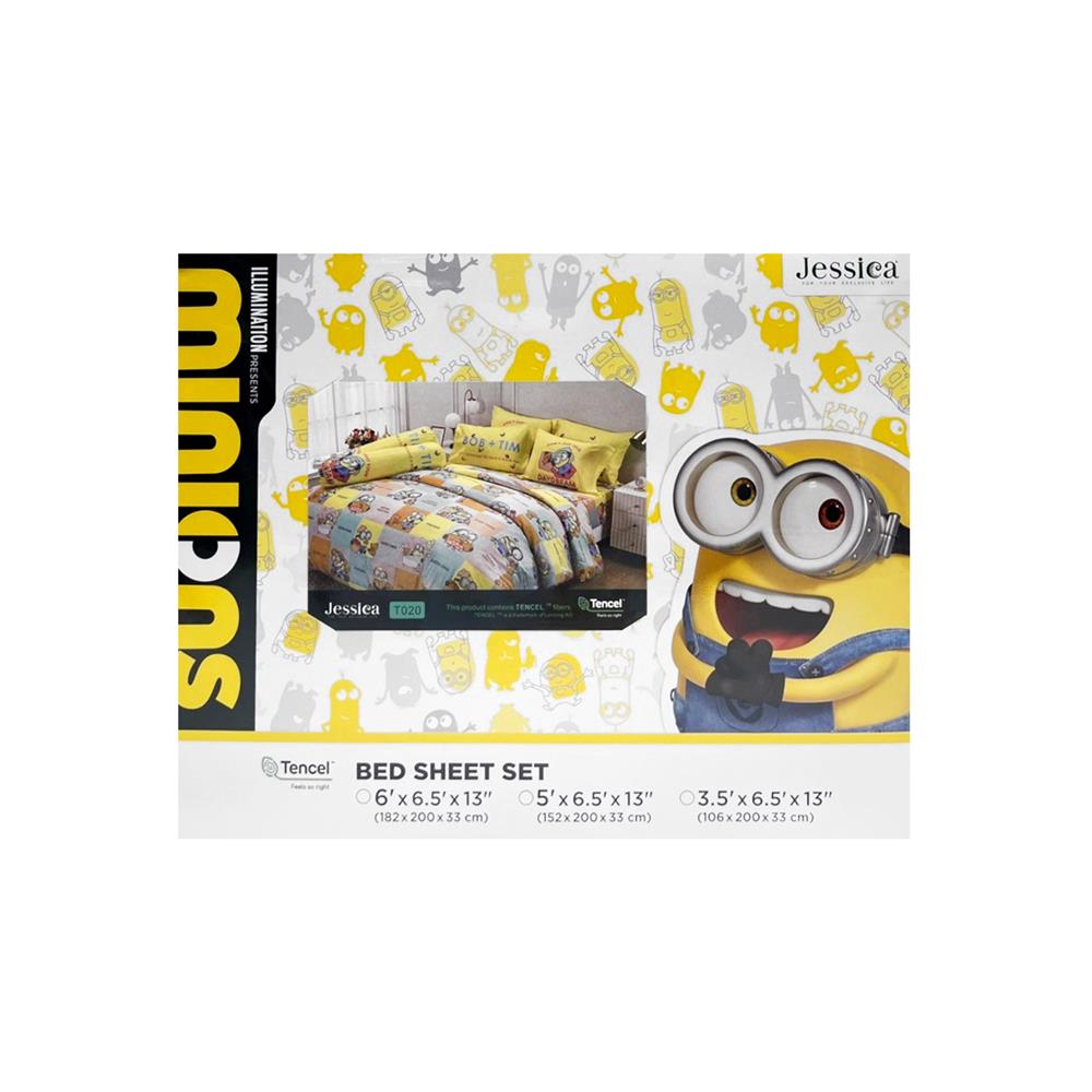 ชุดผ้าปูที่นอน 6 ฟุต 5 ชิ้น JESSICA MINIONS 20164-T020