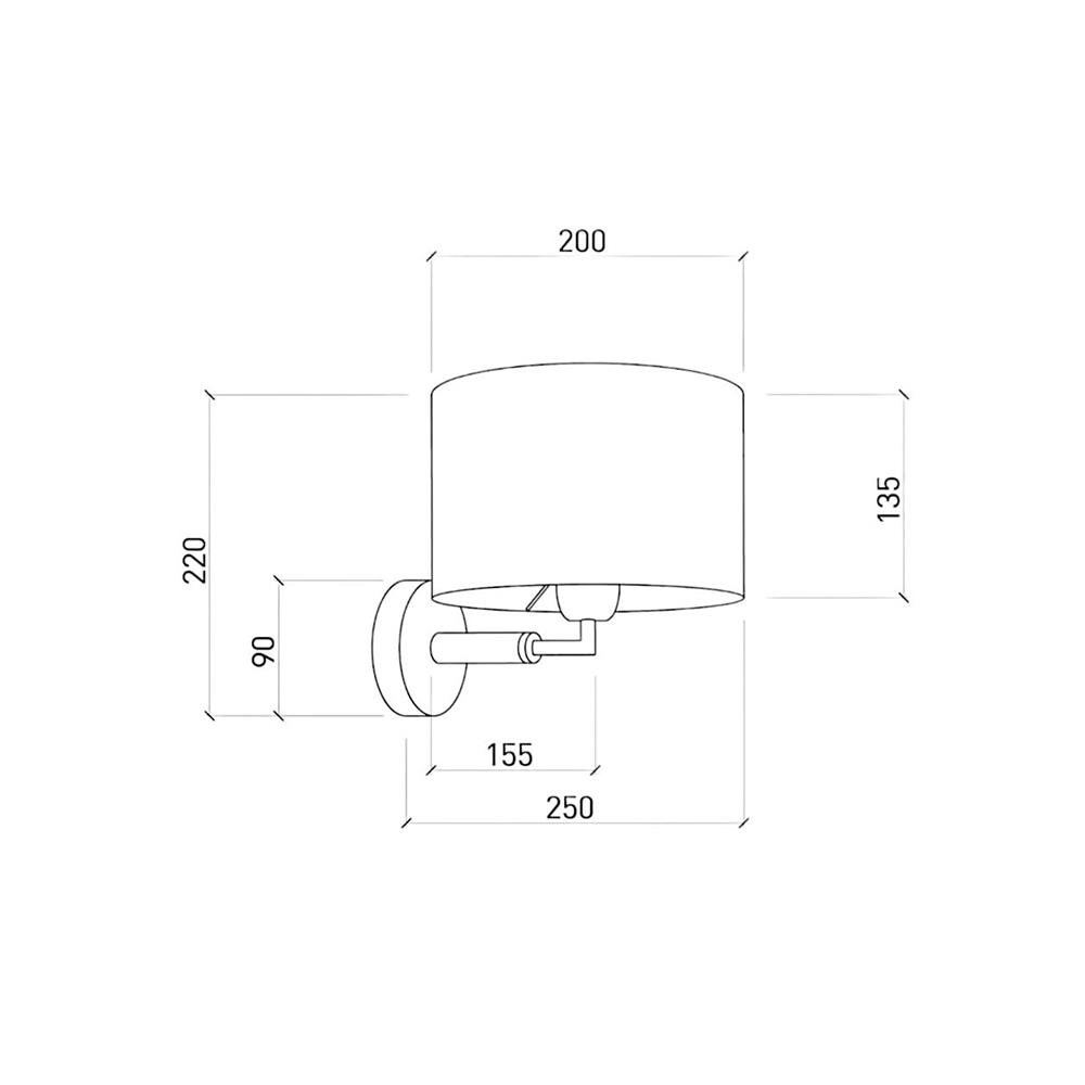 ไฟกิ่งภายใน L&E 01-02511 สีเงิน/ดำ 1 หัว