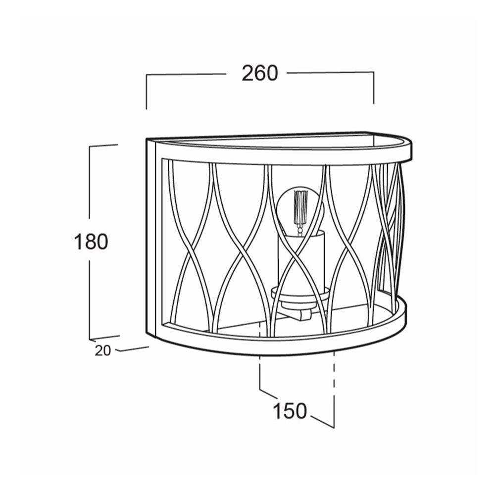ไฟกิ่งภายใน LUMAX 01-02884 สีดำ/ทอง 1 หัว