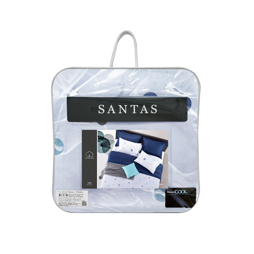ชุดผ้าปูที่นอน 5 ฟุต 6 ชิ้น SANTAS WAVY GR