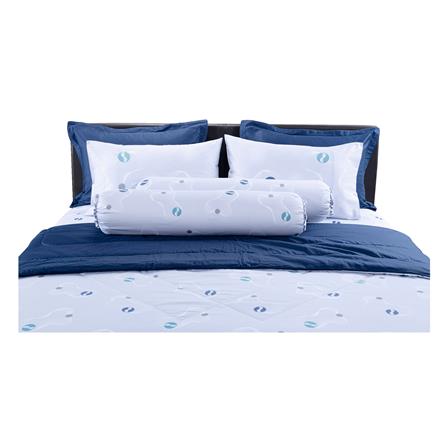 ชุดผ้าปูที่นอน 5 ฟุต 6 ชิ้น SANTAS WAVY GR_2