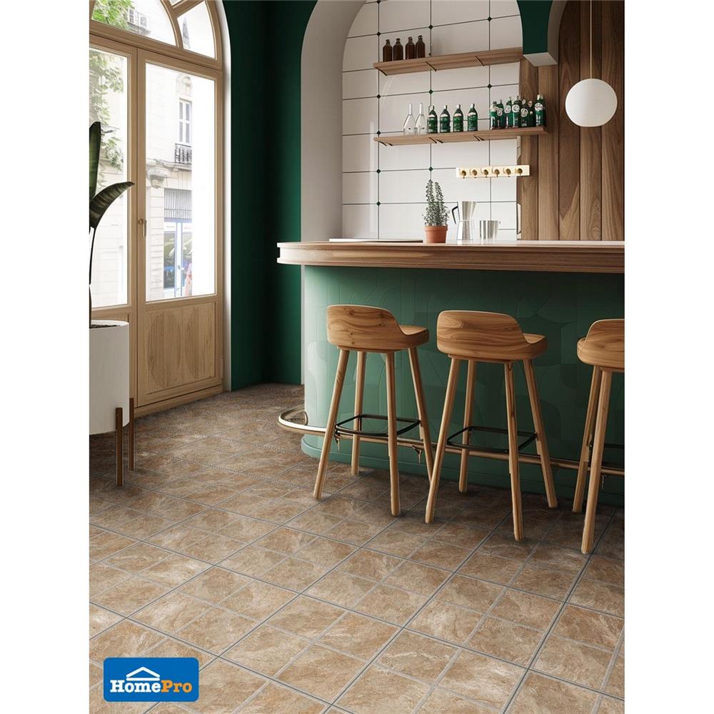 กระเบื้องพื้นพอร์ซเลน  40x40 ซม. TARA อัลเทอร่า น้ำตาล A 0.96 ตร.ม.