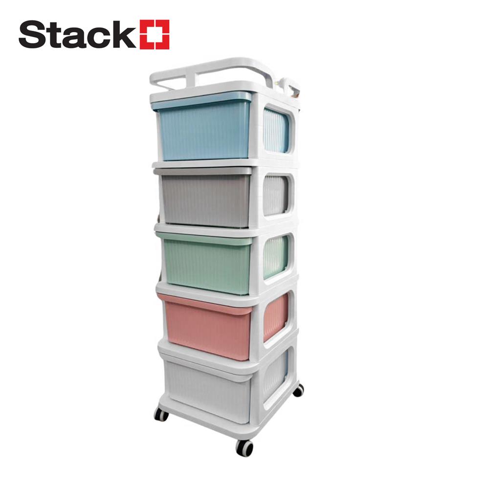 ตู้ลิ้นชัก 5 ชั้น STACKO CART 35x38.5x104 ซม. สีพาสเทล_1