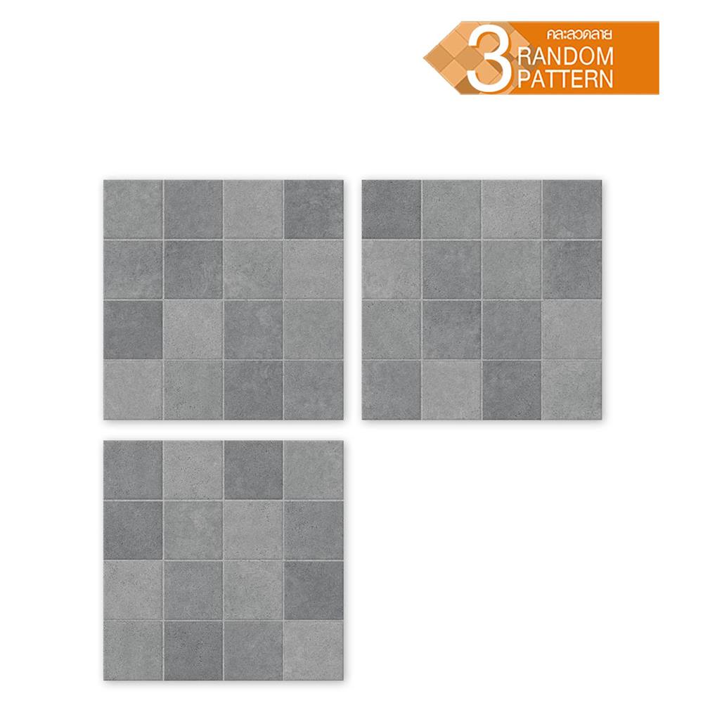 กระเบื้องพื้นพอร์ซเลน  16x16 นิ้ว TARA ไอแซค เทา PM (HYG) 0.96 ตร.ม.