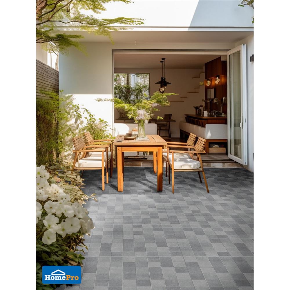 กระเบื้องพื้นพอร์ซเลน  16x16 นิ้ว TARA ไอแซค เทา PM (HYG) 0.96 ตร.ม.