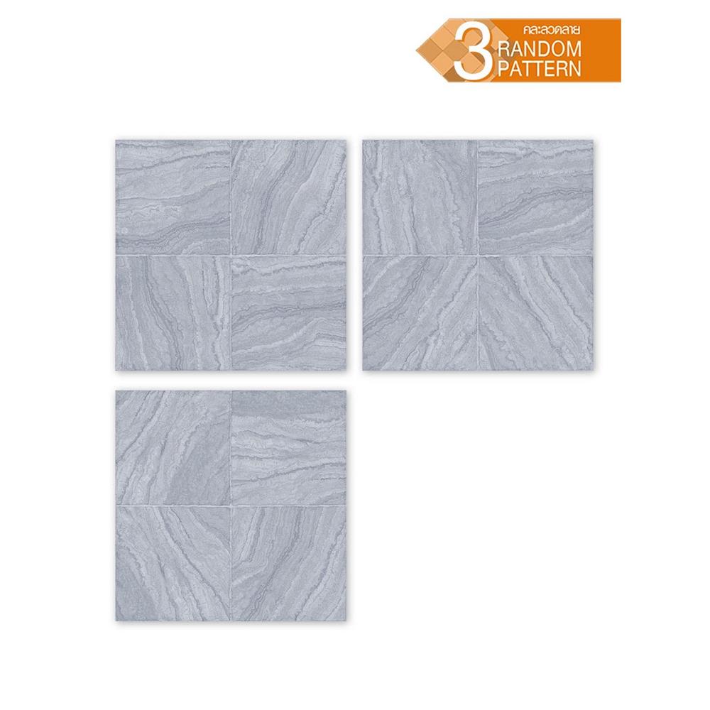 กระเบื้องพื้นพอร์ซเลน  16x16 นิ้ว TARA แท๊บบี้ เทา PM (HYG) 0.96 ตร.ม.