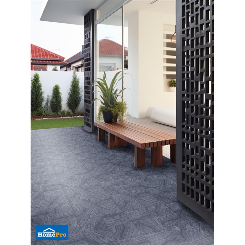 กระเบื้องพื้นพอร์ซเลน  16x16 นิ้ว TARA แท๊บบี้ เทา PM (HYG) 0.96 ตร.ม.