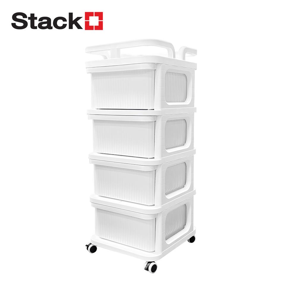 ตู้ลิ้นชัก 4 ชั้น STACKO CART 35x38.5x86 ซม. สีขาว_1