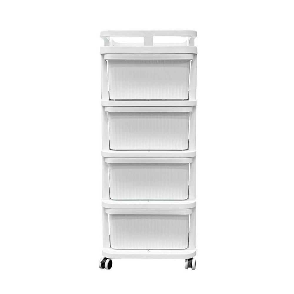 ตู้ลิ้นชัก 4 ชั้น STACKO CART 35x38.5x86 ซม. สีขาว