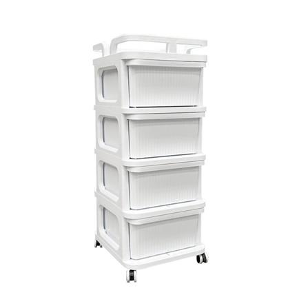ตู้ลิ้นชัก 4 ชั้น STACKO CART 35x38.5x86 ซม. สีขาว_3