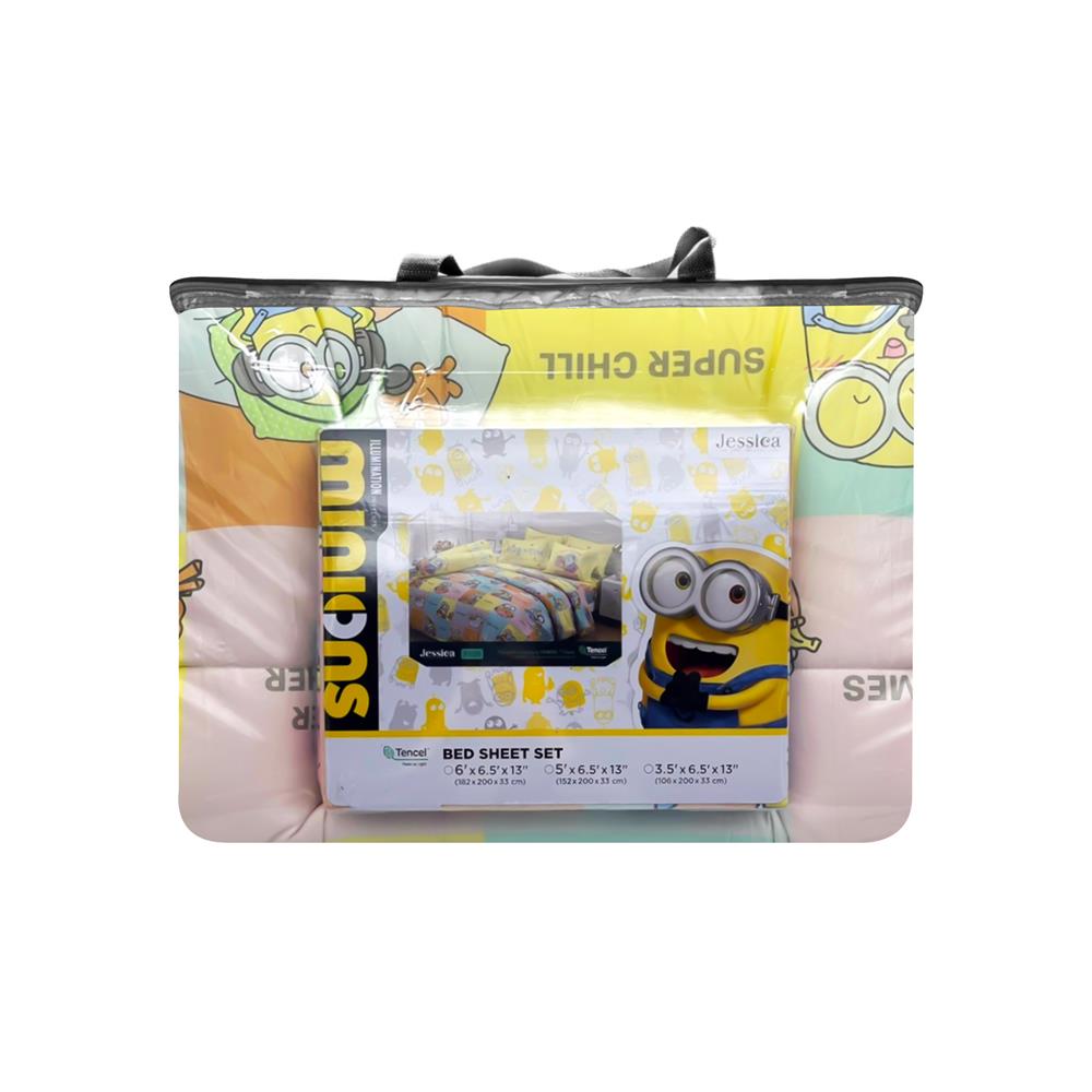 ชุดผ้าปูที่นอน 6 ฟุต 6 ชิ้น JESSICA MINIONS 20209-T020