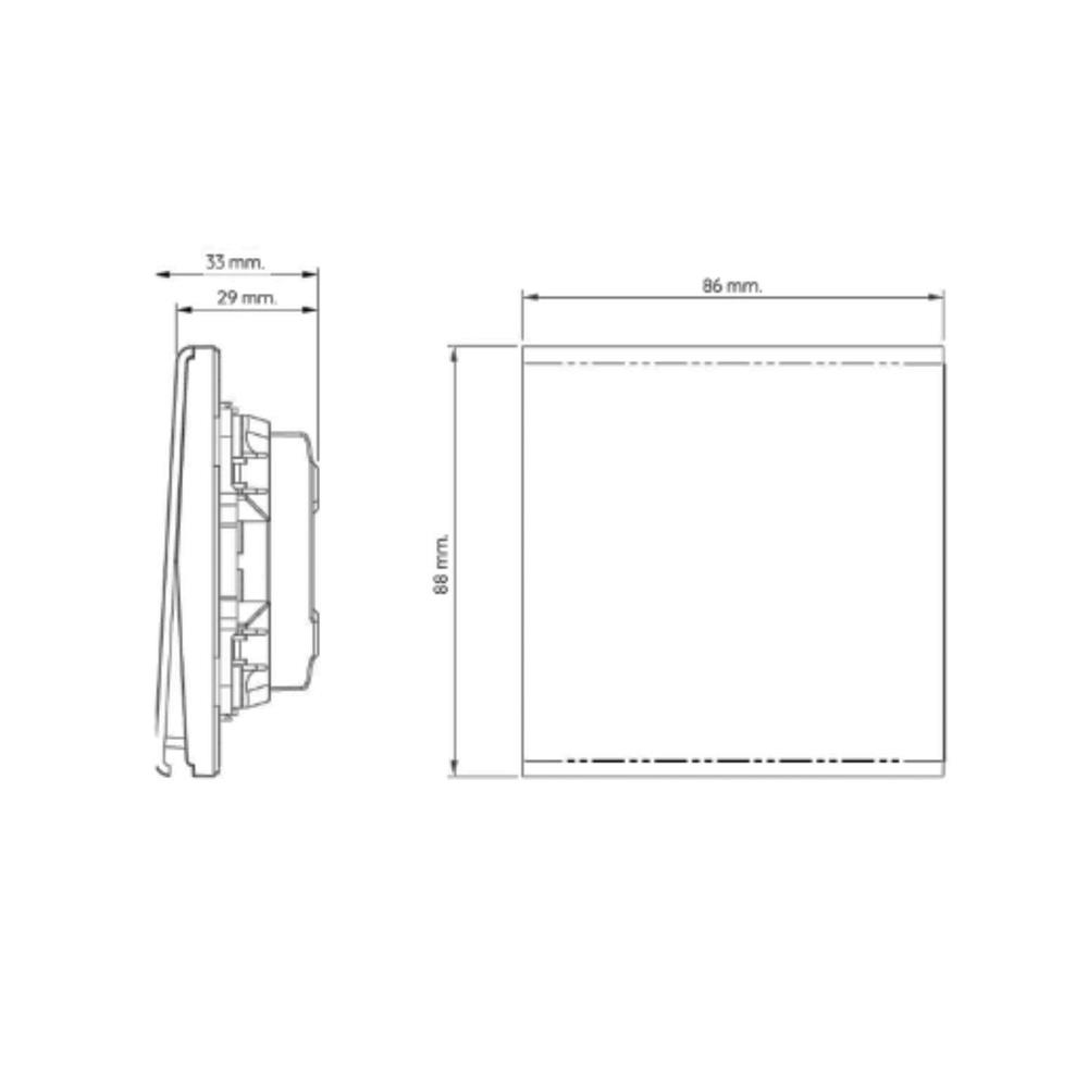 ชุดสวิตซ์ 1 ทาง 1 ช่อง SAHN D011-BL สีดำ