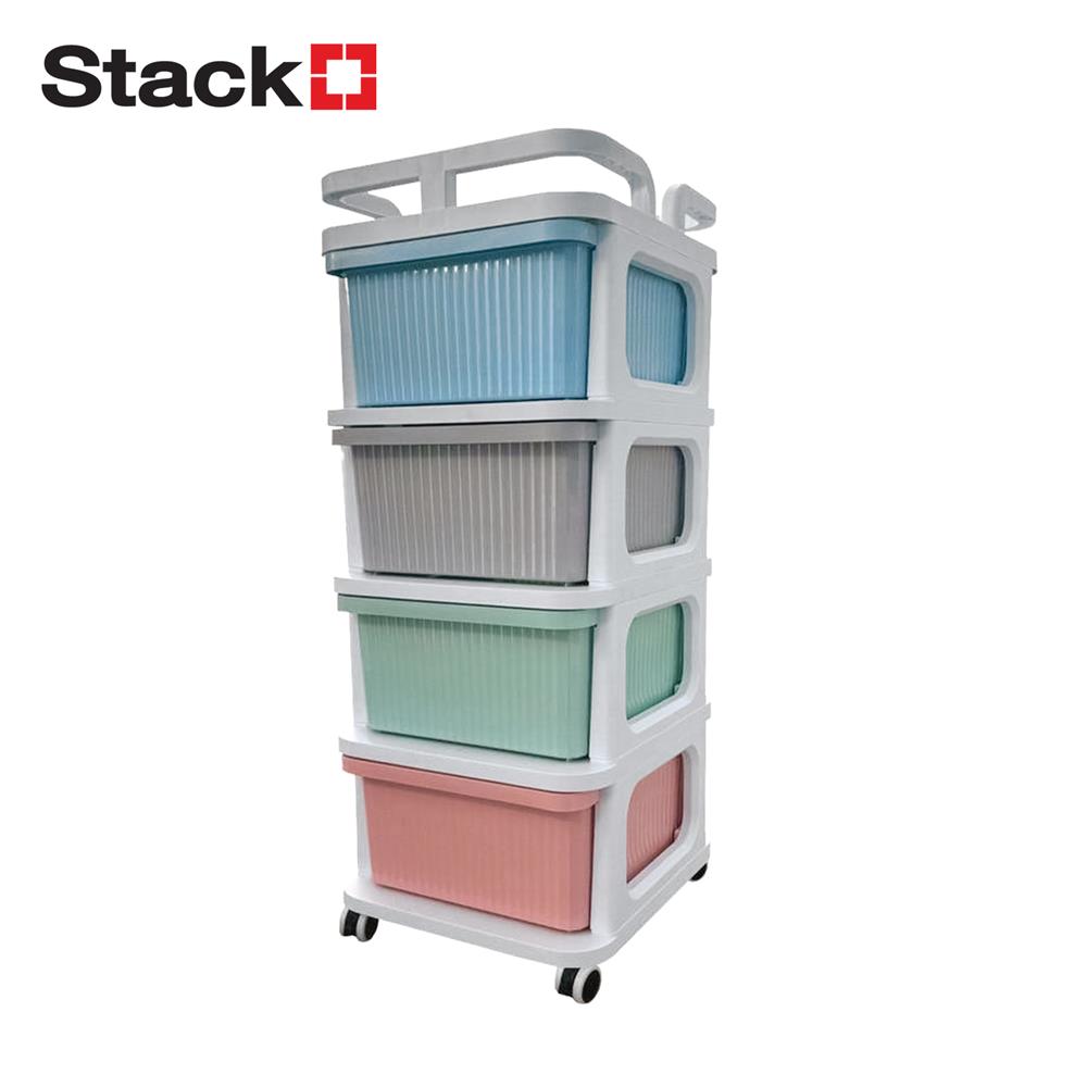 ตู้ลิ้นชัก 4 ชั้น STACKO CART 35x38.5x86 ซม. สีพาสเทล