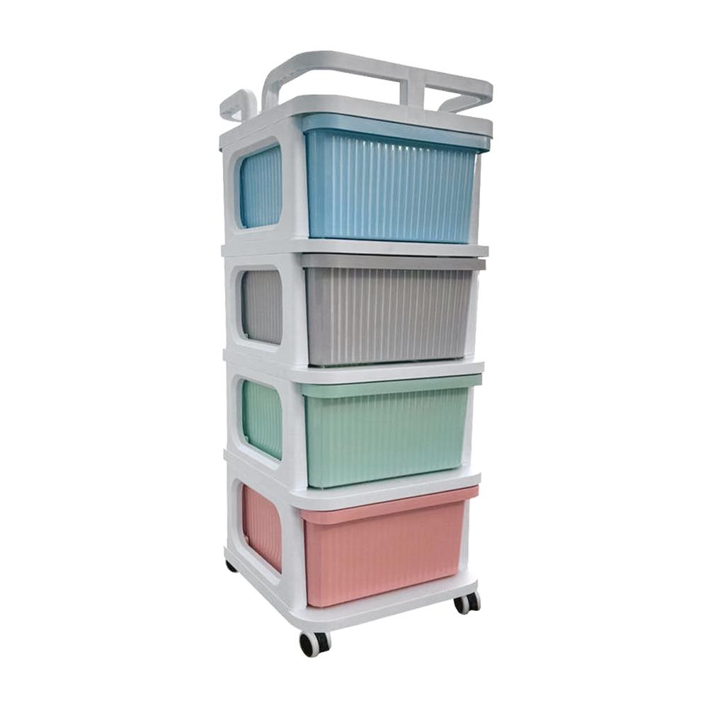 ตู้ลิ้นชัก 4 ชั้น STACKO CART 35x38.5x86 ซม. สีพาสเทล
