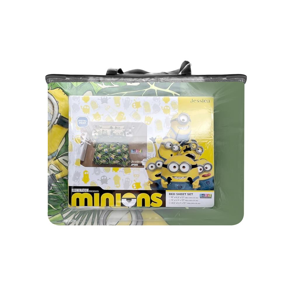 ชุดผ้าปูที่นอน 6 ฟุต 6 ชิ้น JESSICA MINIONS 22065-JP005