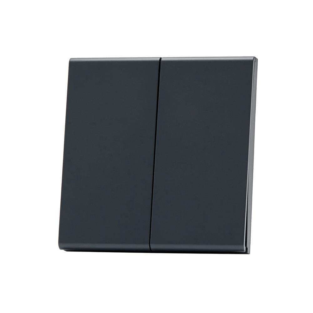 ชุดสวิตซ์ 2 ทาง 2 ช่อง SAHN D022-BL สีดำ
