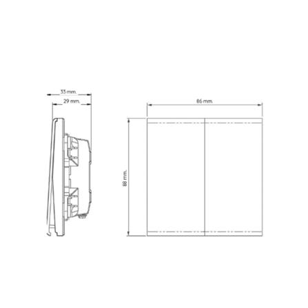 ชุดสวิตซ์ 2 ทาง 2 ช่อง SAHN D022-BL สีดำ_4