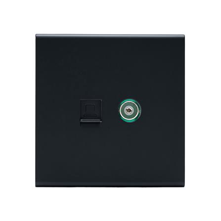 เต้ารับโทรทัศน์และคอมพิวเตอร์ CAT 6 SAHN D24-BL สีดำ_0