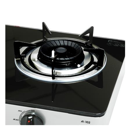 เตาแก๊สตั้งโต๊ะ 2 หัวแก๊ส LUCKY FLAME AI-102 สีเทา_2