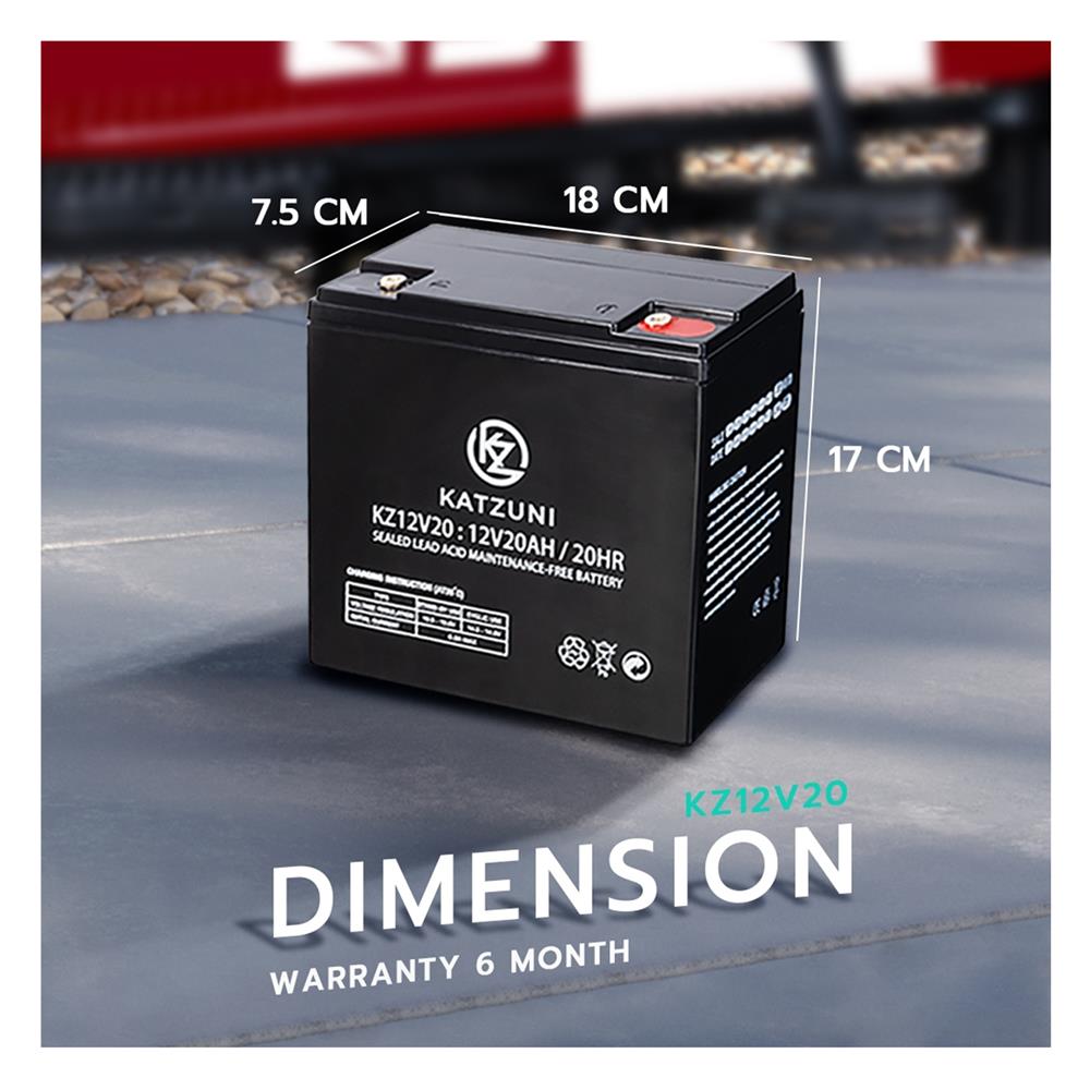 แบตเตอรี่แห้ง KATZUNI KZ12V20AH E-BIKE 12 โวลต์ 20 แอมป์/ชั่วโมง