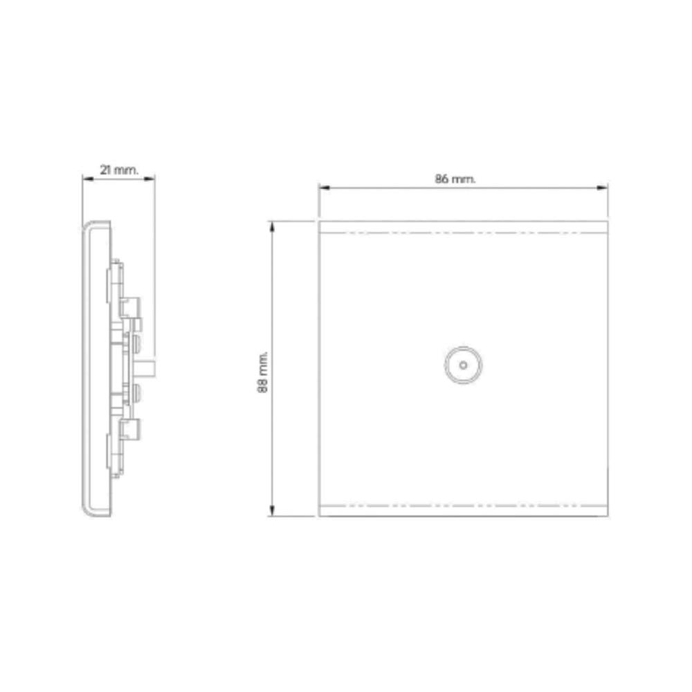 เต้ารับโทรทัศน์ SAHN D15-BL สีดำ